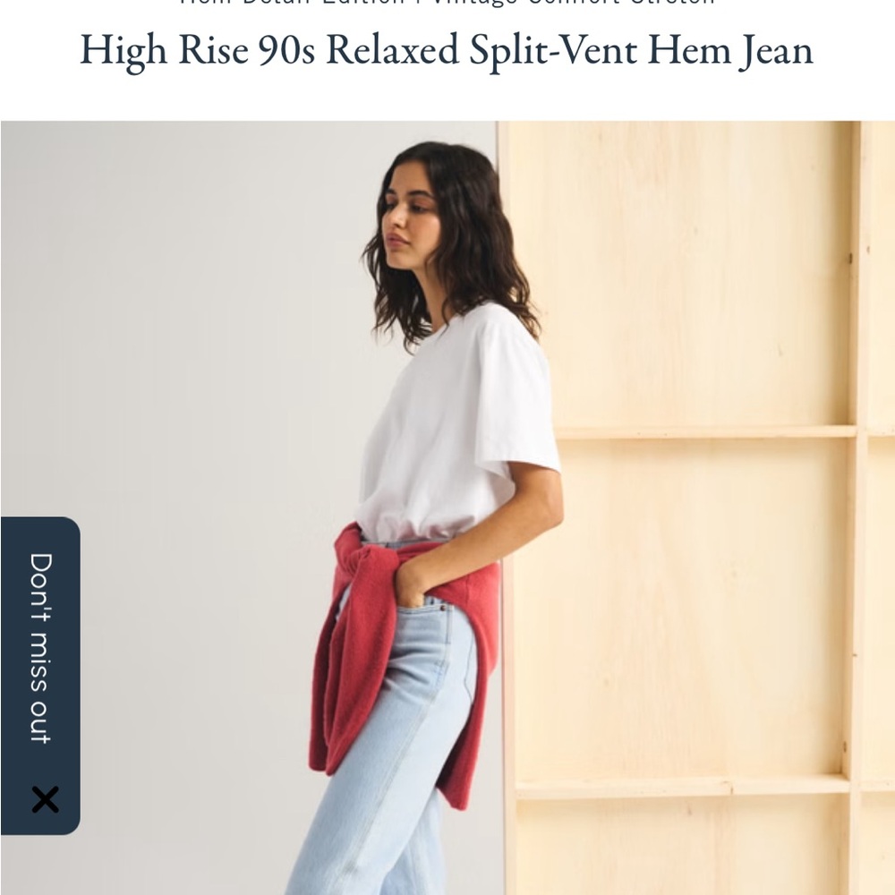 Abercrombie & Fitch 90s relaxed split hem jeans